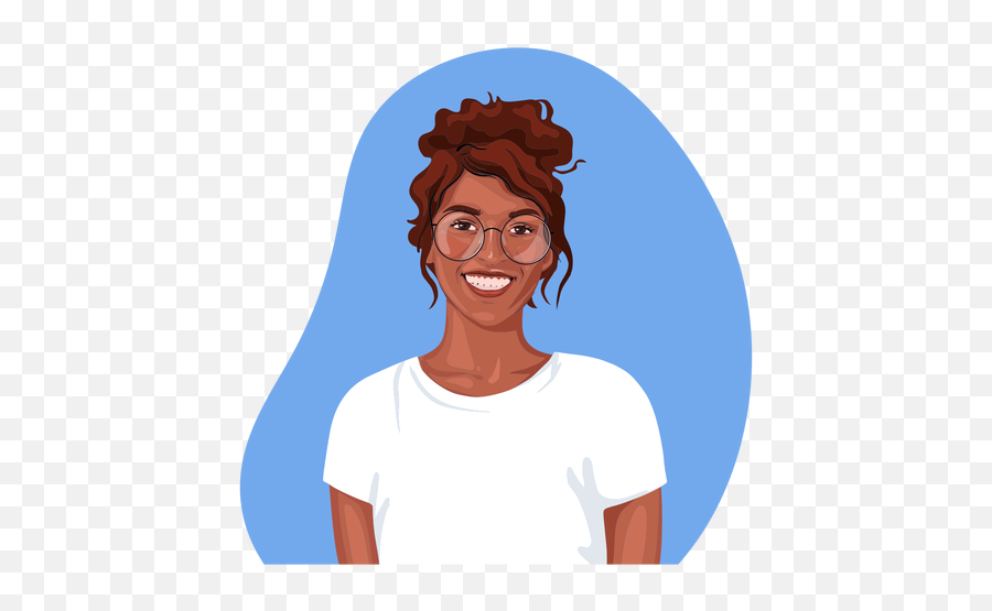 Sonriente - Black Woman Smiling Illustration Emoji,Carita Sonrojada Emoticon
