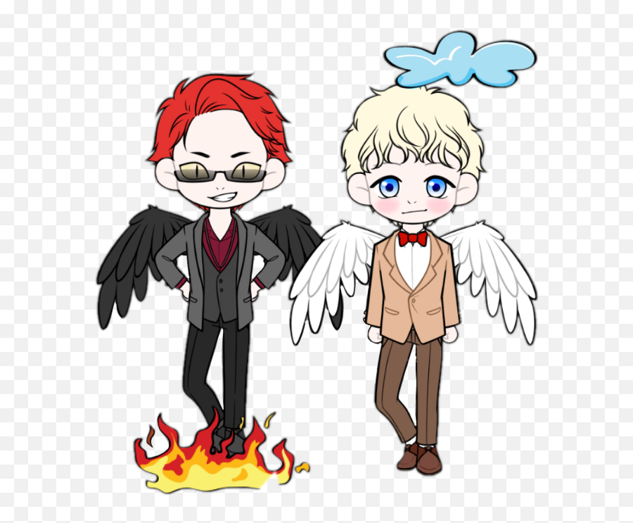 Goodomens Crowley Arziraphael Sticker By - Angel Emoji,David Tennant Emoji