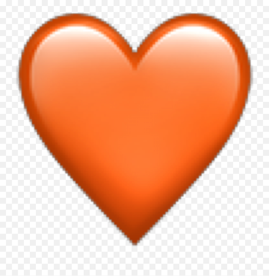 Orange Heart Png - Orange Heart Emoji Iphone Freetoedit Png Orange Heart Emoji Transparent,Lock Emoji