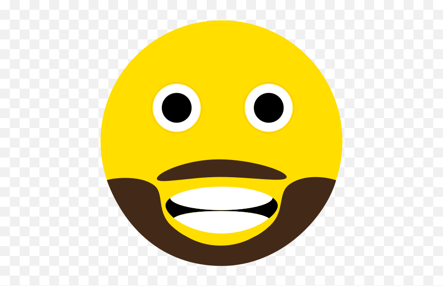 Beard Emoji Face Teeth Icon - Happy,Teeth Emoji