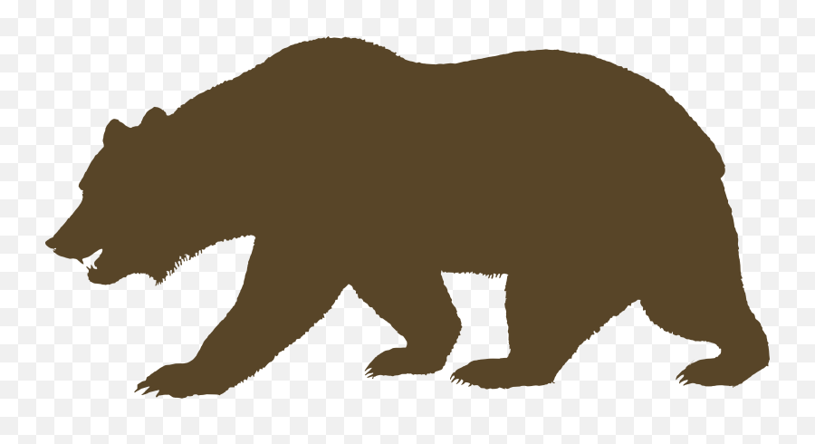 California Grizzly Bear Flag - Outline California Flag Bear Emoji,California Flag Emoji