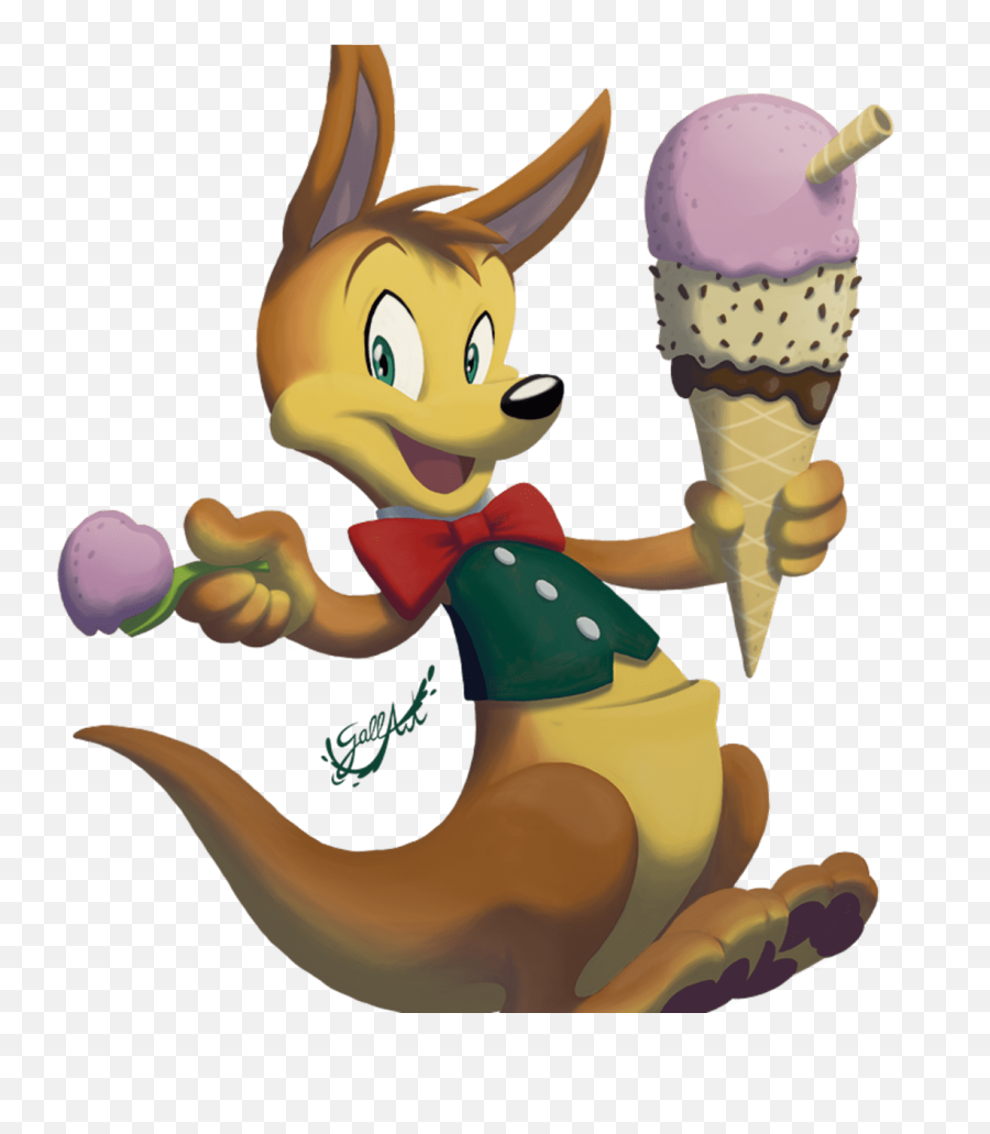 Ice - Cream Kangaroo Cartoon Clipart Full Size Clipart La Mascota Para Una Heladerias Emoji,Ice Cream Cone Emoji
