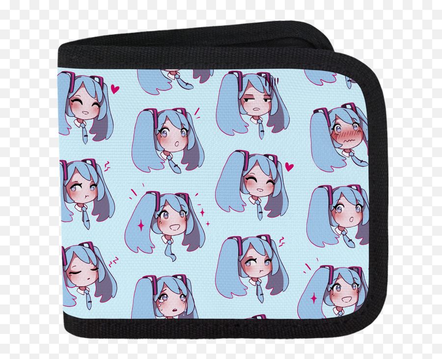 Miku Emojis Canvas Wallet - Fictional Character,Miku Emoji