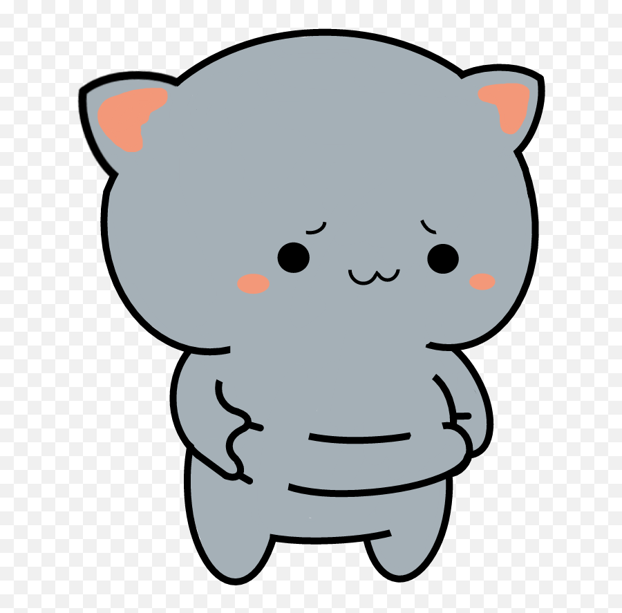 Dremissmia Gata Gorda Gato Sticker - Cute Chibi Cat Gif Emoji,Emojis De Gordos