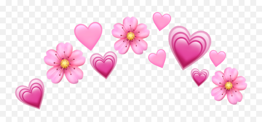 Emojis Emoji Pink Hearts Flowers Sticker By Maya - Cute Emoji,Red Flowers Emoji