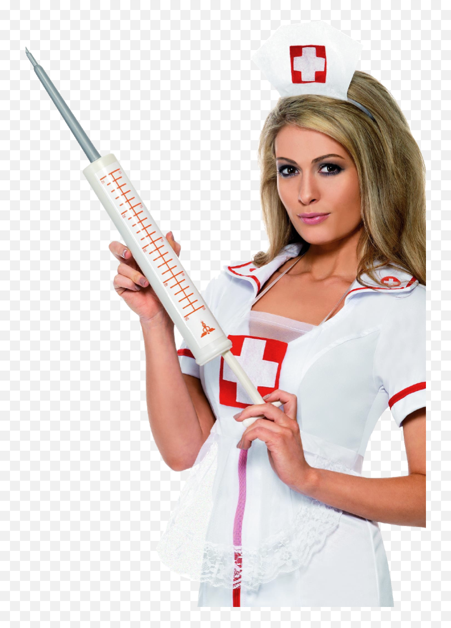 J90 Ladies Nurse Uniform Doctor Medical Fancy Dress Up Hens - Giant Syringe Emoji,Nurse Uniform Color And Emotion