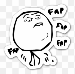 Die Cut Memes Fapfap U2013 Stickerapp Shop - Fap Fap Fap Png Emoji,Rageface Ascii Emoticon