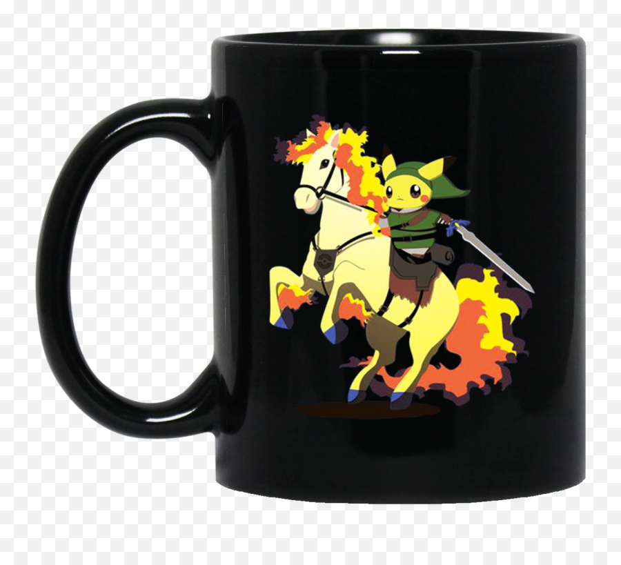 Download Hd Pika Hero On Fire Horse Pokemon Mug Transparent - Legend Of Pika Emoji,Red Emoji Pokemon