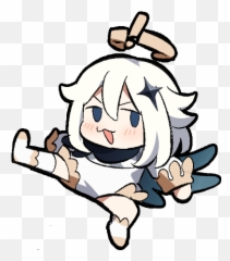 Cute Little Stickers - Paimon Sticker Transparent Emoji,Lovecraftian Discord Emojis