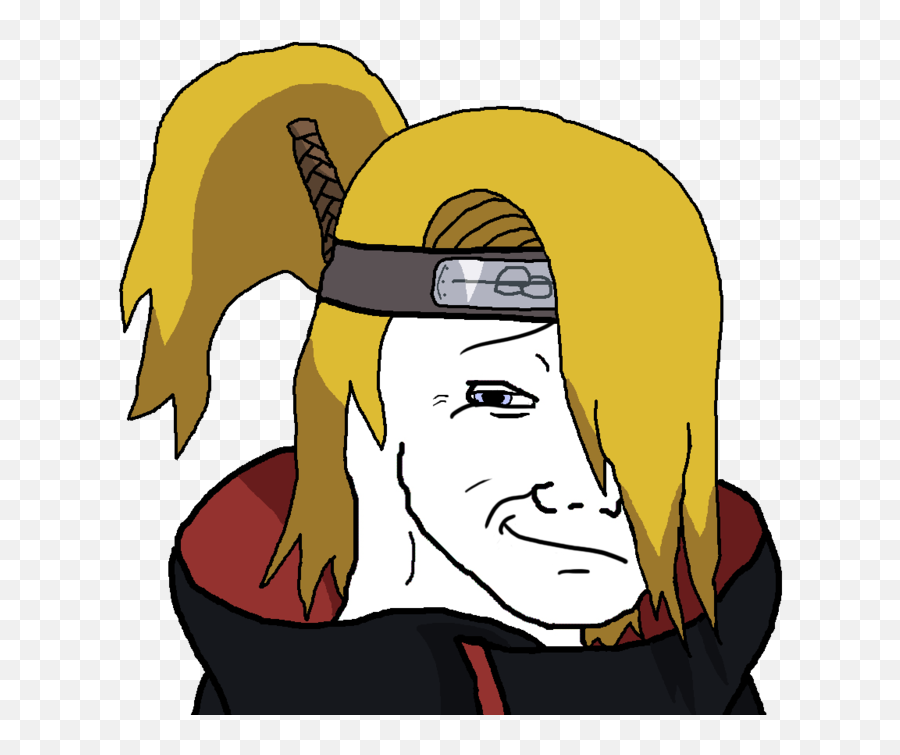 Smug Wojak Naruto - Fictional Character Emoji,Hair Trembles With Emotion Meme