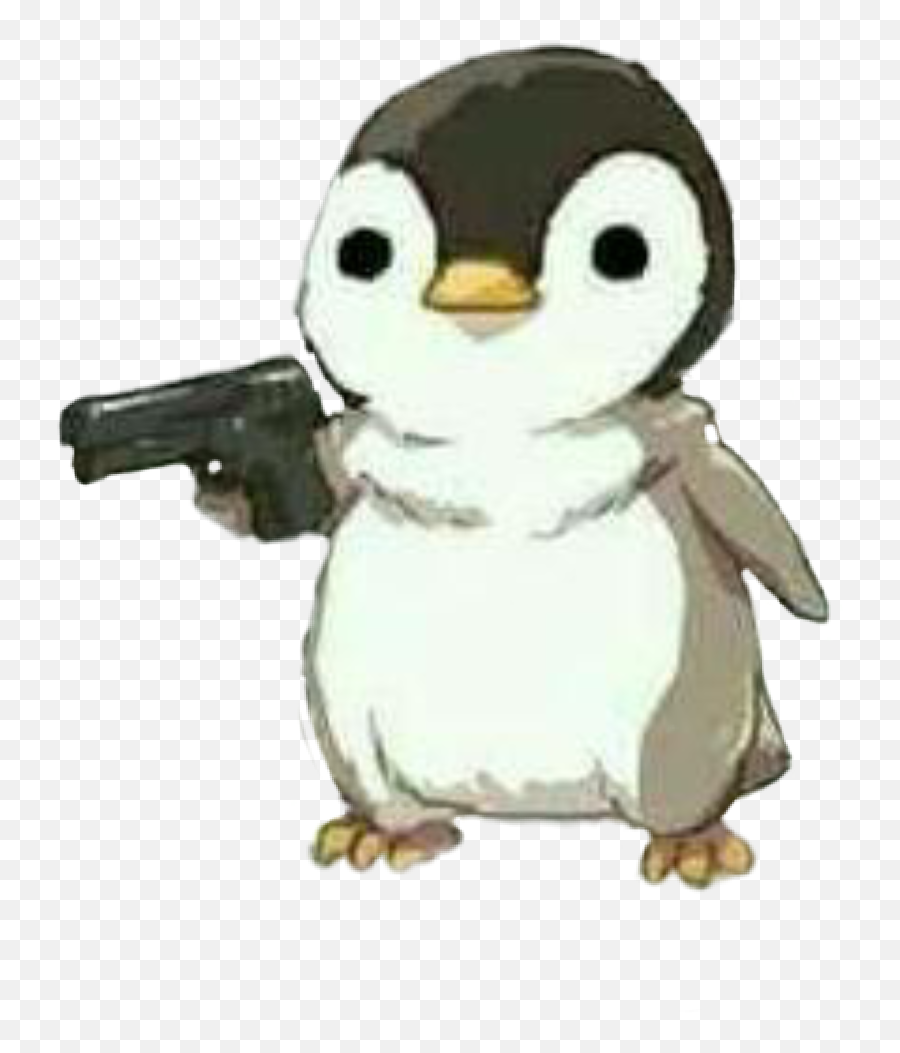 Pinguinos Sticker By Fofiamonse - Penguin Gun Meme Emoji,Emojis De Pinguimos