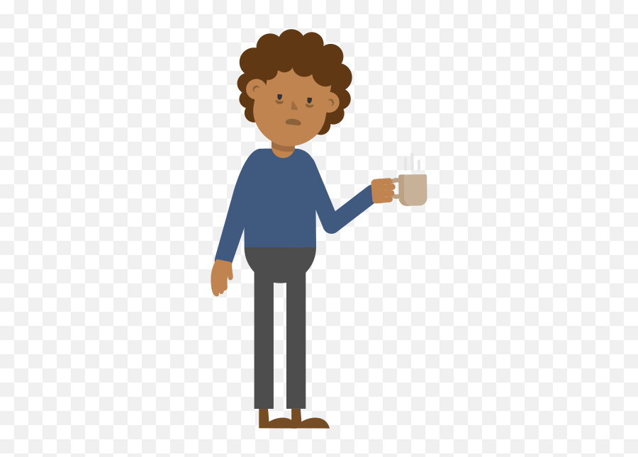 Personal - Drinking Coffee Vector Png Emoji,Repress Emotions Cartoon