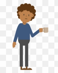 Personal - Drinking Coffee Vector Png Emoji,Repress Emotions Cartoon