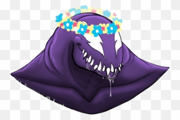 Purple Flower Crown Png - A Blushing Mess On Twitter Smile Fictional Character Emoji,Purple Face Emoji Ig
