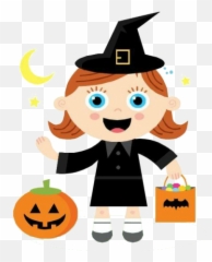Download Halloween Free Png Transparent Image And Clipart - Trick Or Treater Clipart Emoji,Pumpkin Emoji Happy Girl