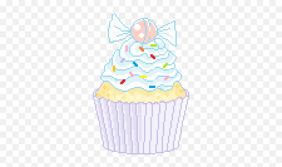 Pixel Art Cute Doodles Kawaii Art - Transparent Cupcake Pixel Art Emoji,Is There A Cupcake Emoji