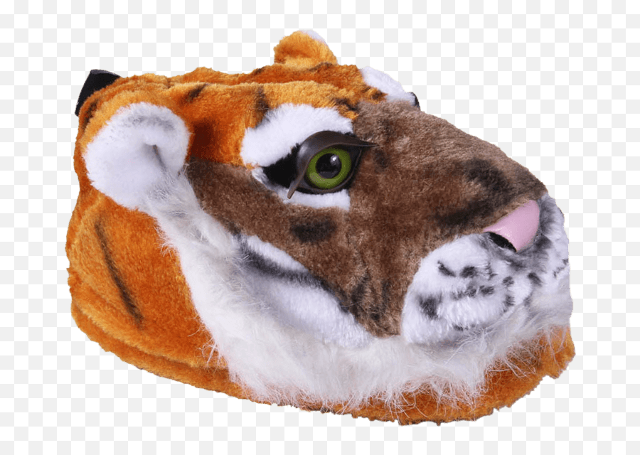 Happyfeet Animal Slippers - Orange Tiger Small Emoji,Animal Jam Emojis In A Bubble