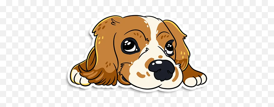 Telegram Sticker 25 From Collection Emoji,Cavalier King Charles Spaniel Emoticons