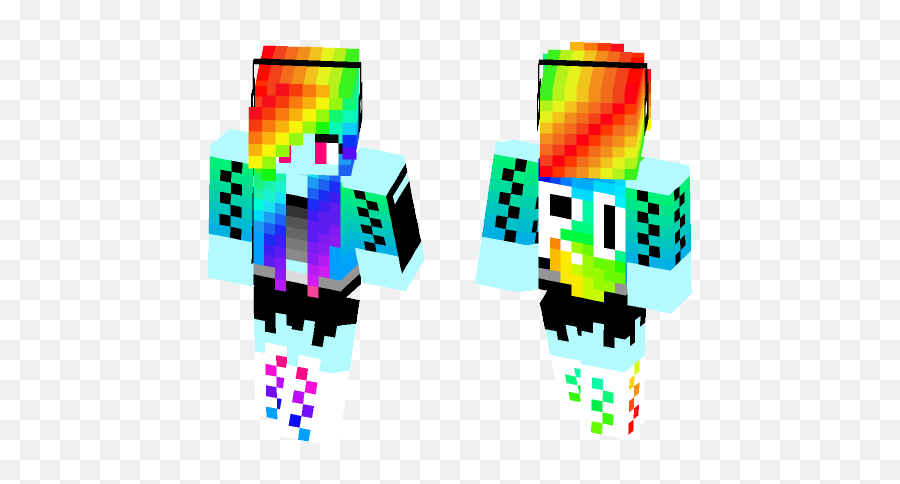 Download Mlp Rainbow - Dash Human Minecraft Skin For Free Emoji,Mlp Emoticons Android