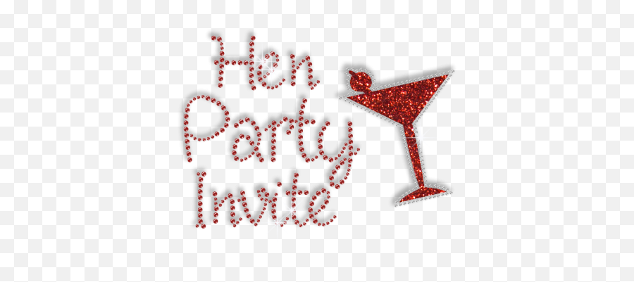 Sparkle Hen Party Invite Bling Iron Ons For Shirts Emoji,Sparkly Emotion
