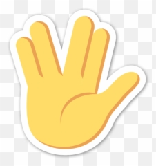 Buy Spock Sticker - Die Cut Stickers Stickerapp Emoji,Hands On Floor Emoji