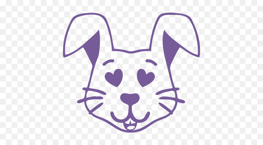 Rabbit Enamoured Head Muzzle Stroke Transparent Png U0026 Svg Vector Emoji,Bunny Emojis Free