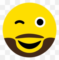 Beard Emoji Eyes Face Naughty Icon - Emoji With Beard,Wide Eyes Emoji