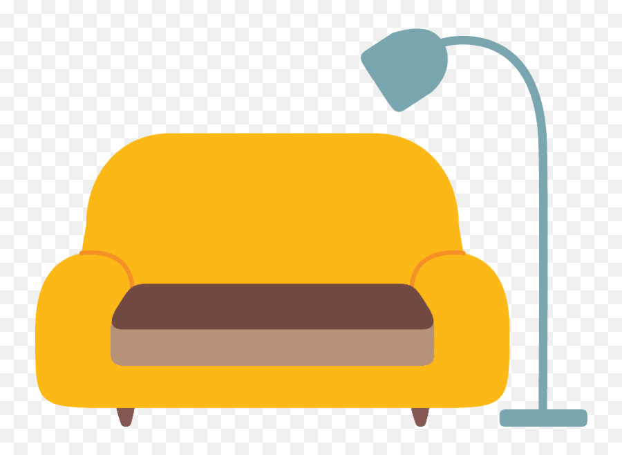 Couch And Lamp Emoji - Couch Emoji,Emoji Furniture