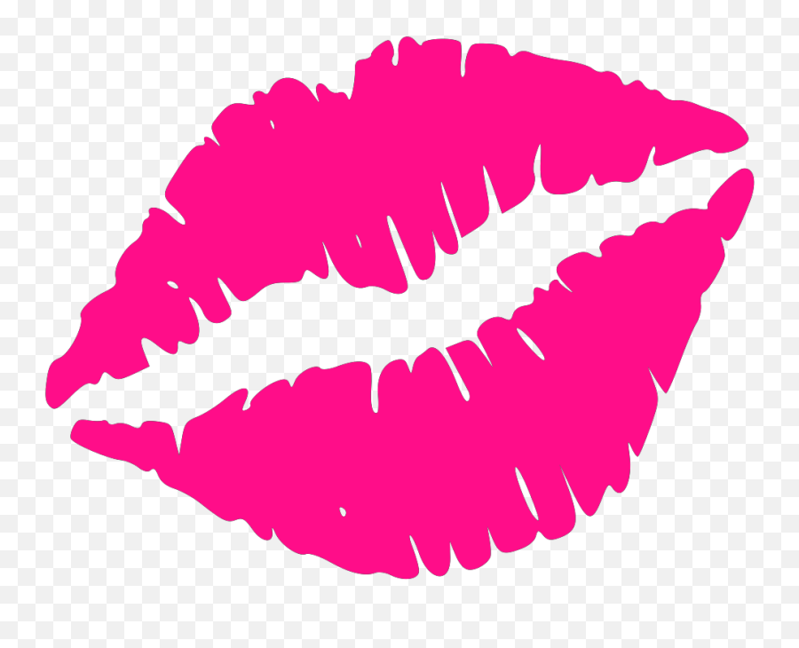 Hot Pink Lips - Clip Art Pink Lips Emoji,Hot Lips Emoji