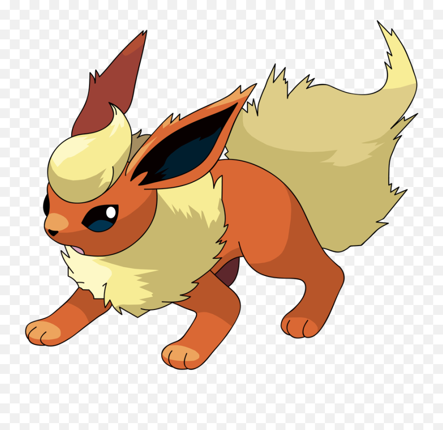 Pokemon Eevee Evolution Flareon Clipart - Flareon Eevee Evolutions Emoji,Vaporeon Emoji