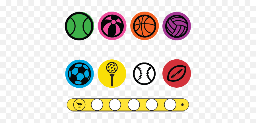 Sports Balls Bracelet System - Dot Emoji,Emoji 4 Bracelets