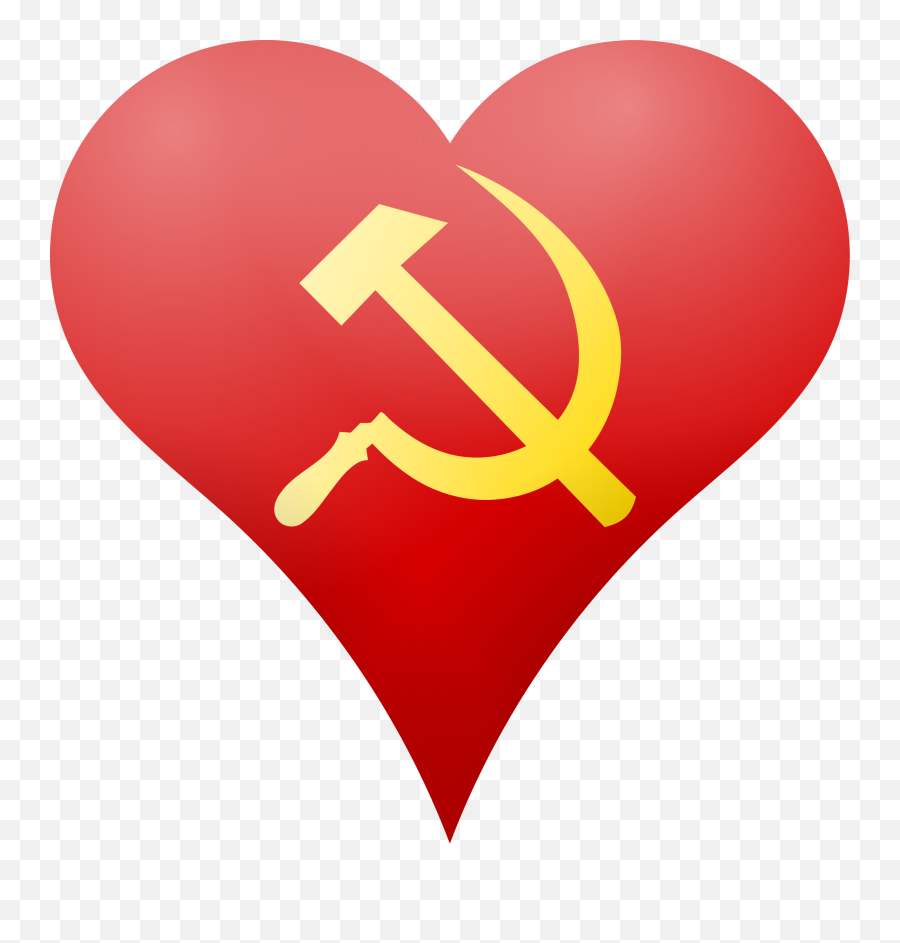 Communist Heart - Heart With Hammer And Sickle Emoji,Hammer And Sickle Made Out Of Hammer And Sickle Emojis