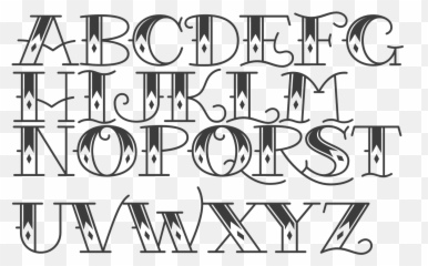Tattoo Fonts - Alphabet Tattoo Lettering Fonts Emoji,Queen Card With Two Emotions Tattoo