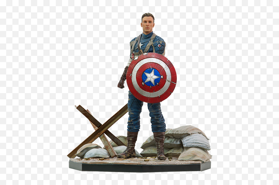 Captain America The First Avenger Statue From Iron Studios - Captain America The First Avenger Statue Emoji,Captian Marvel No Emotions