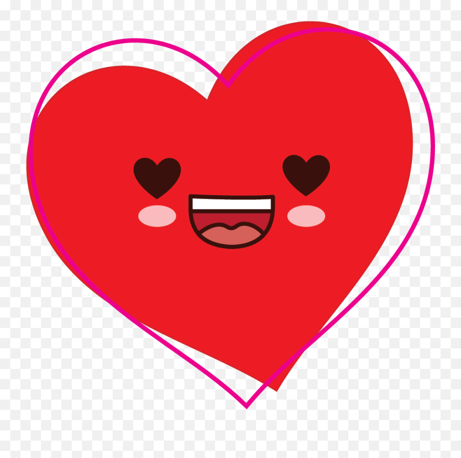 Kawaii Valentine Illustration - 019 Girly Emoji,Valentine Craft With Emojis