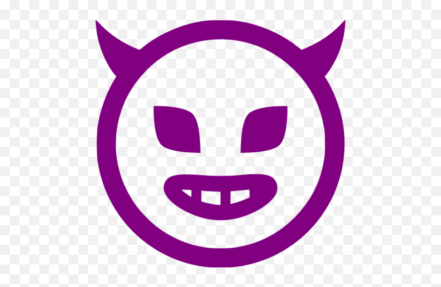 Purple Evil Icon - Free Purple Emoticon Icons Icon Emoji,Evil Emoticon