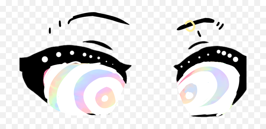 Rainbow Eyes Eyesgacha Gachalife - Girly Emoji,Eyes Eyes Rainbow Emoji