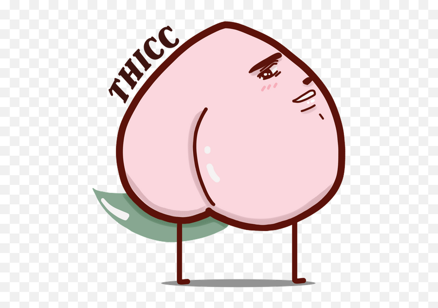 Thicc Peach Sticker - Language Emoji,Star Wars Emoji Poe