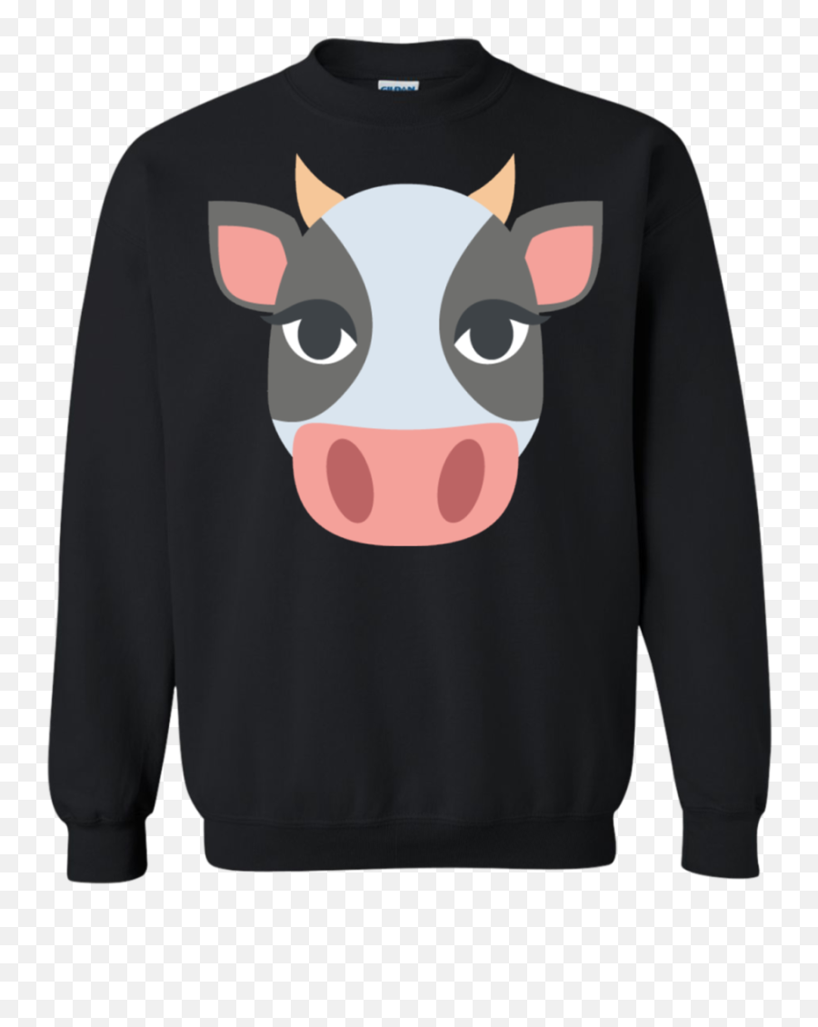 Cow Face Png - Long Sleeve Emoji,Emoji Christmas Sweater