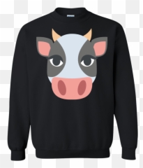 Cow Face Png - Long Sleeve Emoji,Emoji Christmas Sweater