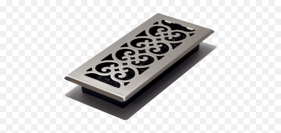 Decor Steel Floor Register - Brushed Nickel Floor Registers Emoji,X In Tectangle Box Emoticons