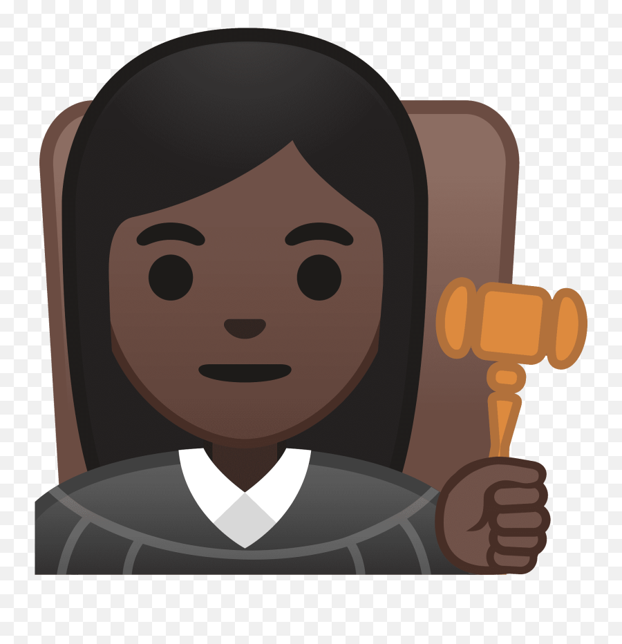 Woman Judge Emoji Clipart - Happy,Gavel Emoji Copy