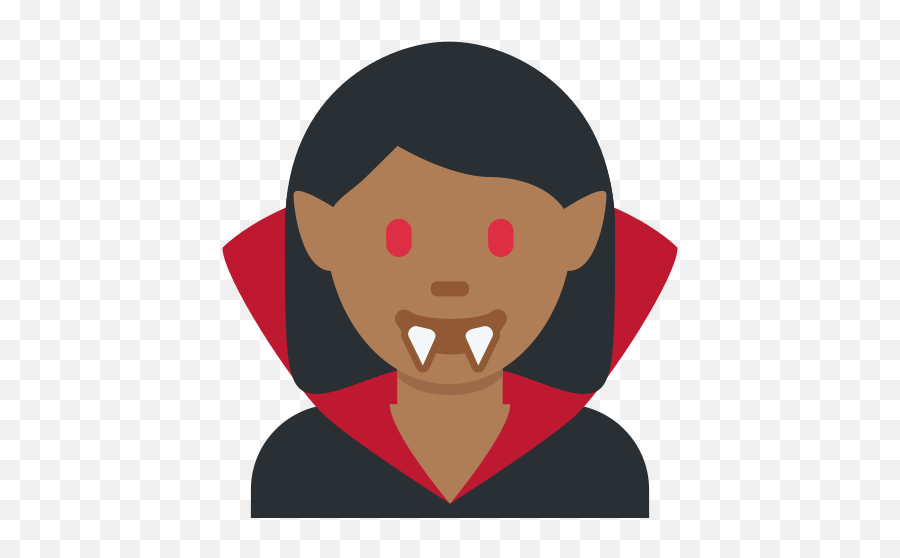 U200d Woman Vampire Medium - Dark Skin Tone Emoji,Teeth Smile Emoji