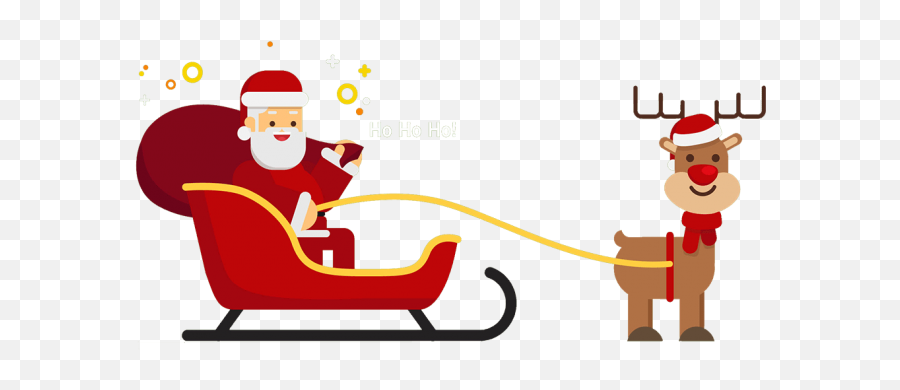 Free U0026 Cute Santa Sleigh Clipart For Your Holiday Emoji,Sledding Emoji