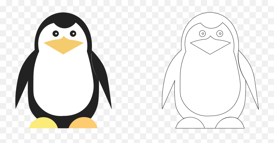 Penguins Coloring Kids Vector Graphic By Emoji,Penquin Emoji