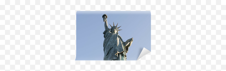 Wall Mural Statue Of Liberty Over Light Blue Sky - Pixersus Emoji,Sculpuure Emoji