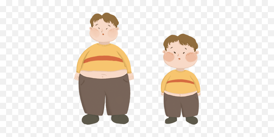 Flat Yellow Clothes Little Fat Man Big - Boy Emoji,Fat Emoji Copy And Paste
