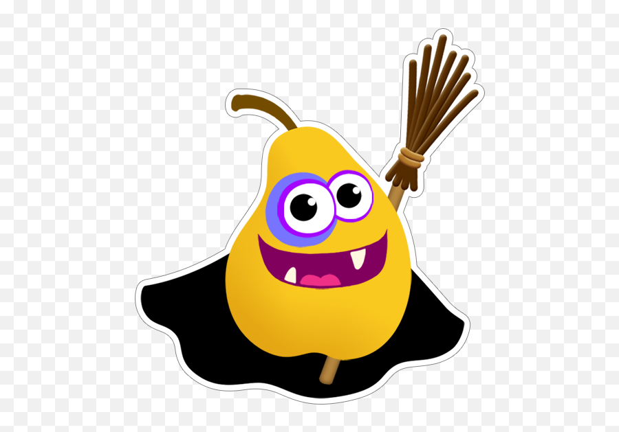 Funny Foods Halloween Sticker Pack Free By Wooow Inc Top - Broom Emoji,Halloween Emoticons Animated Free