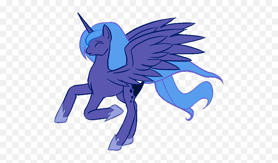 Cute Dumb Running Ponies Eyes Closed - Mythical Creature Emoji,Animated Horse Emotions