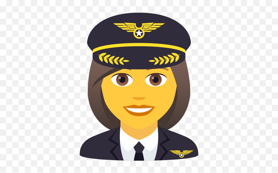 Emoji Female Pilot To Copy Paste - Police Cap Transparent Gif,Emoji Wwl Pilot